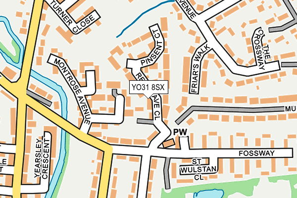 YO31 8SX map - OS OpenMap – Local (Ordnance Survey)