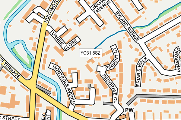 YO31 8SZ map - OS OpenMap – Local (Ordnance Survey)