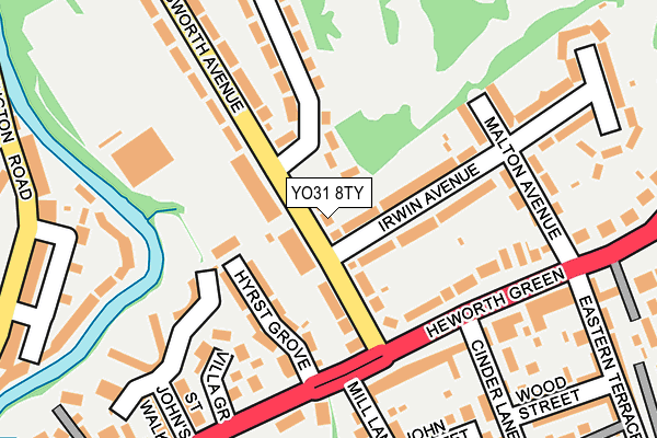 YO31 8TY map - OS OpenMap – Local (Ordnance Survey)