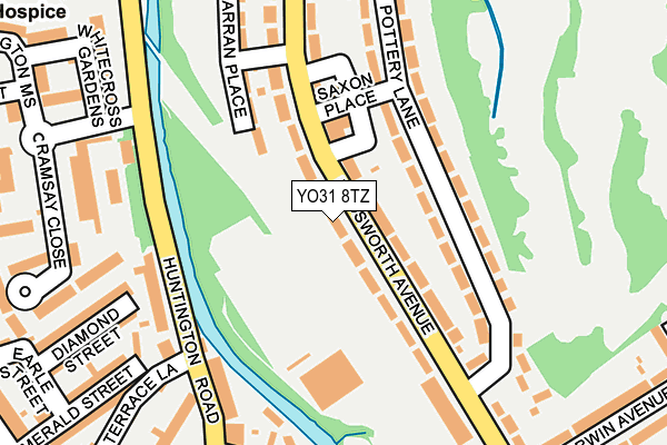YO31 8TZ map - OS OpenMap – Local (Ordnance Survey)