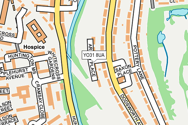 YO31 8UA map - OS OpenMap – Local (Ordnance Survey)