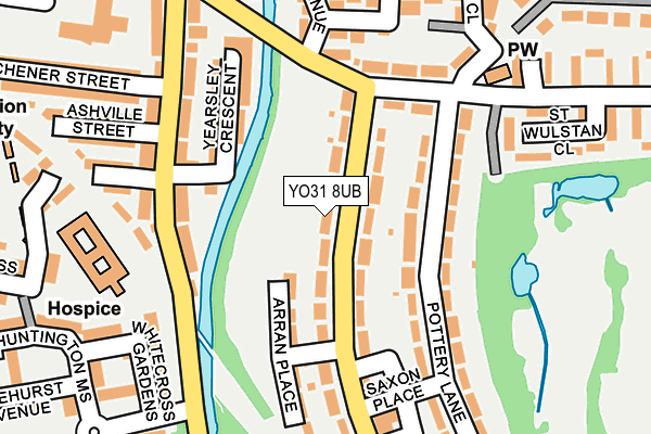 YO31 8UB map - OS OpenMap – Local (Ordnance Survey)