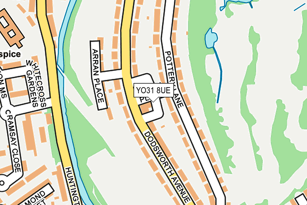 YO31 8UE map - OS OpenMap – Local (Ordnance Survey)