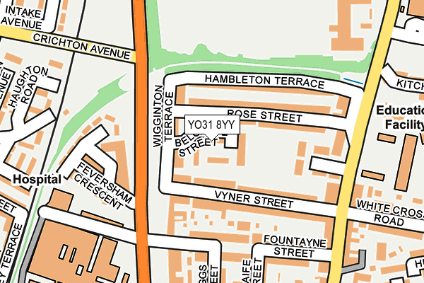 YO31 8YY map - OS OpenMap – Local (Ordnance Survey)