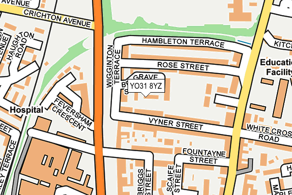 YO31 8YZ map - OS OpenMap – Local (Ordnance Survey)