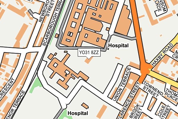 YO31 8ZZ map - OS OpenMap – Local (Ordnance Survey)