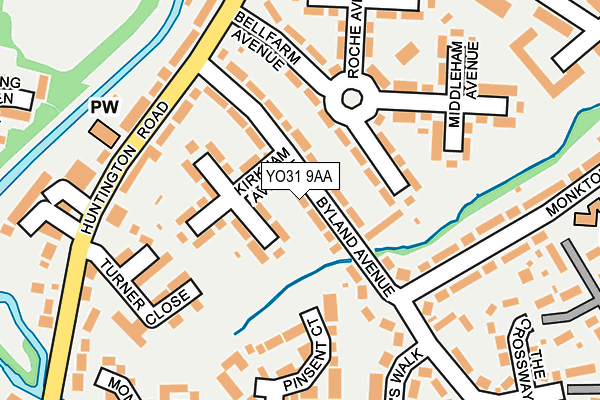 YO31 9AA map - OS OpenMap – Local (Ordnance Survey)