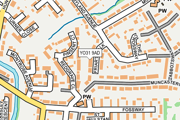 YO31 9AD map - OS OpenMap – Local (Ordnance Survey)