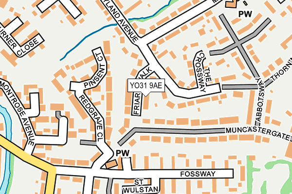 YO31 9AE map - OS OpenMap – Local (Ordnance Survey)