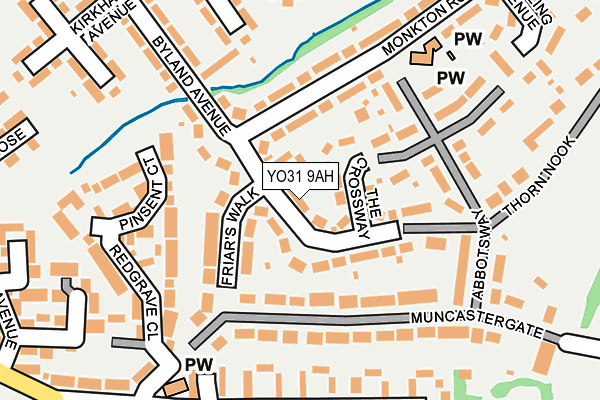 YO31 9AH map - OS OpenMap – Local (Ordnance Survey)