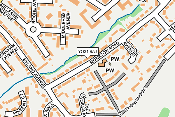 YO31 9AJ map - OS OpenMap – Local (Ordnance Survey)