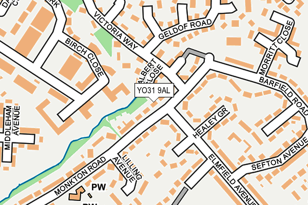 YO31 9AL map - OS OpenMap – Local (Ordnance Survey)