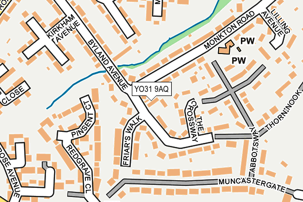 YO31 9AQ map - OS OpenMap – Local (Ordnance Survey)