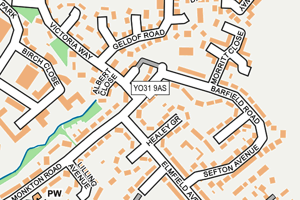 YO31 9AS map - OS OpenMap – Local (Ordnance Survey)
