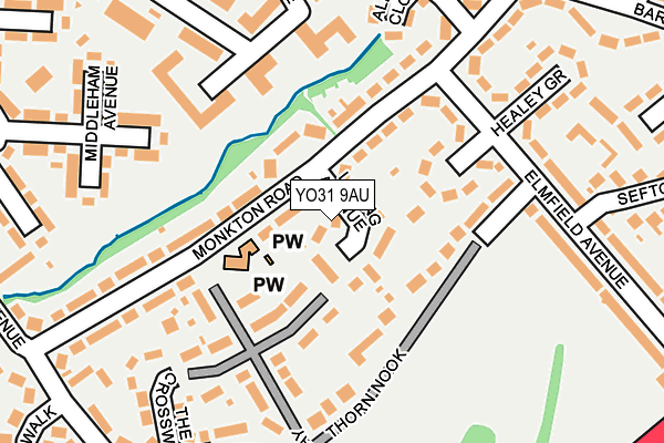 YO31 9AU map - OS OpenMap – Local (Ordnance Survey)