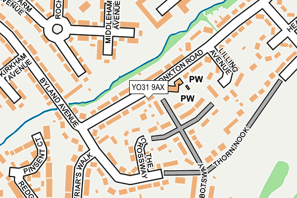 YO31 9AX map - OS OpenMap – Local (Ordnance Survey)