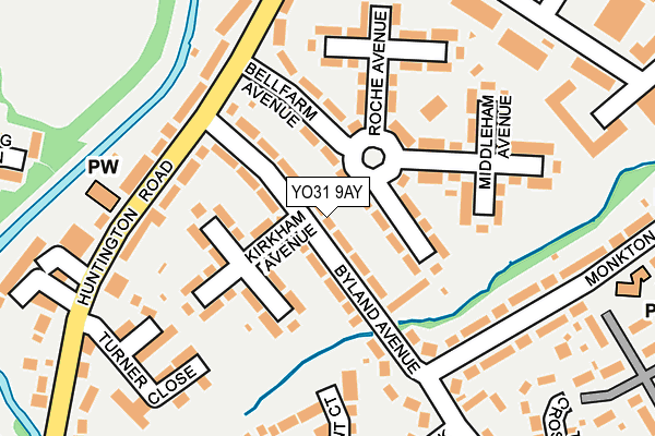 YO31 9AY map - OS OpenMap – Local (Ordnance Survey)