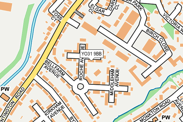 YO31 9BB map - OS OpenMap – Local (Ordnance Survey)