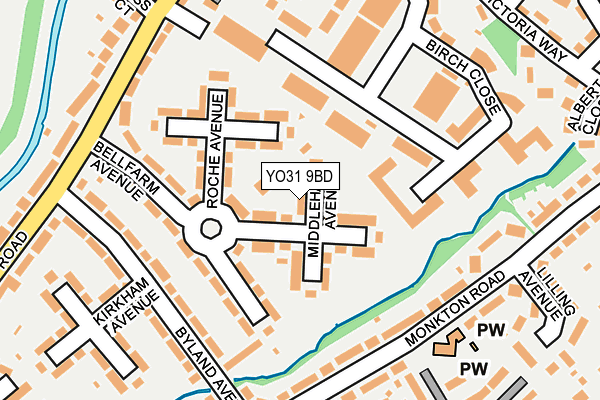 YO31 9BD map - OS OpenMap – Local (Ordnance Survey)