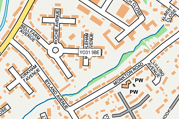 YO31 9BE map - OS OpenMap – Local (Ordnance Survey)