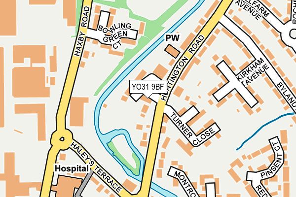 YO31 9BF map - OS OpenMap – Local (Ordnance Survey)