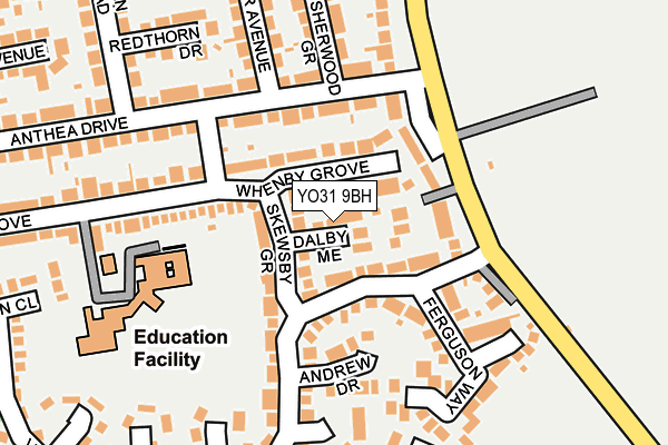 YO31 9BH map - OS OpenMap – Local (Ordnance Survey)