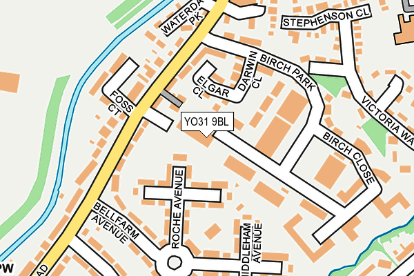 YO31 9BL map - OS OpenMap – Local (Ordnance Survey)