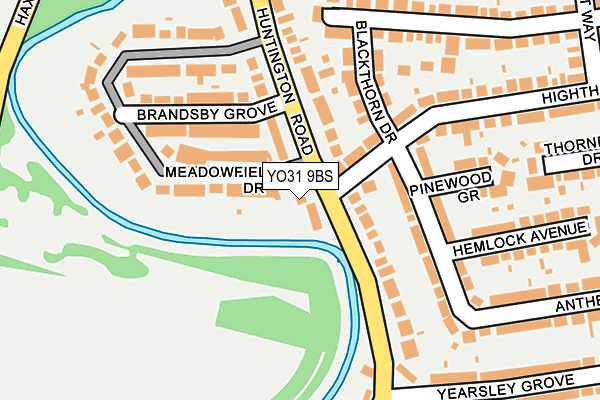 YO31 9BS map - OS OpenMap – Local (Ordnance Survey)