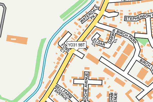 YO31 9BT map - OS OpenMap – Local (Ordnance Survey)