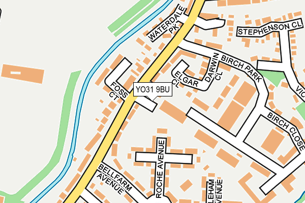 YO31 9BU map - OS OpenMap – Local (Ordnance Survey)