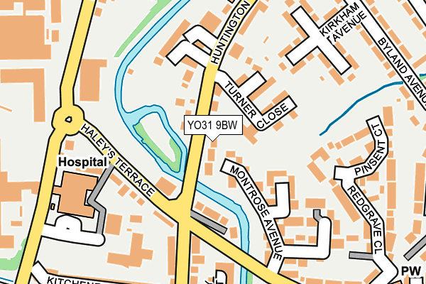 YO31 9BW map - OS OpenMap – Local (Ordnance Survey)