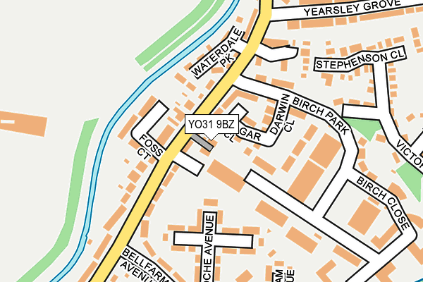 YO31 9BZ map - OS OpenMap – Local (Ordnance Survey)