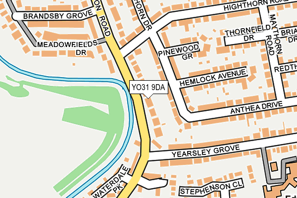 YO31 9DA map - OS OpenMap – Local (Ordnance Survey)