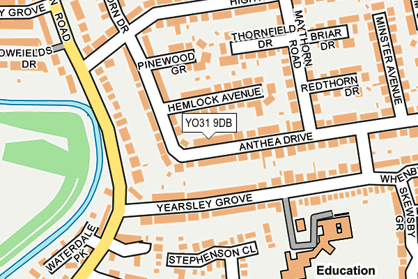 YO31 9DB map - OS OpenMap – Local (Ordnance Survey)