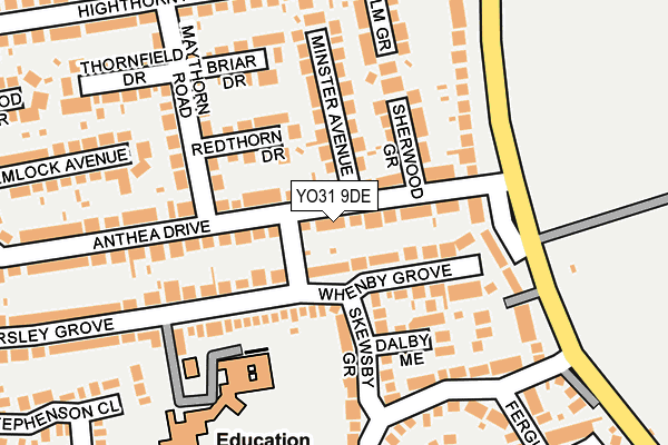 YO31 9DE map - OS OpenMap – Local (Ordnance Survey)