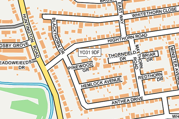 YO31 9DF map - OS OpenMap – Local (Ordnance Survey)