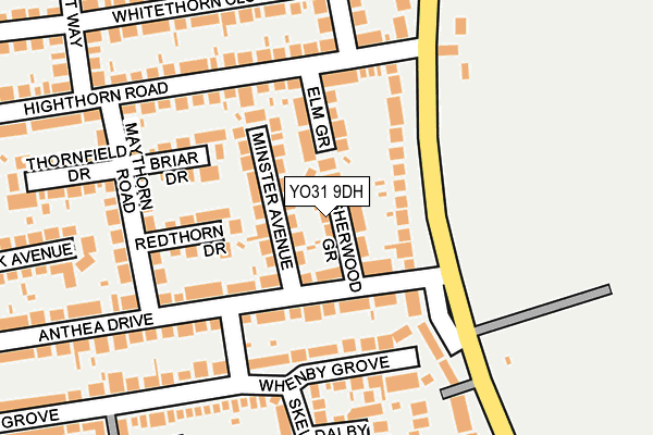 YO31 9DH map - OS OpenMap – Local (Ordnance Survey)