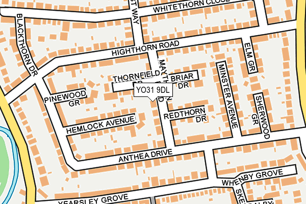 YO31 9DL map - OS OpenMap – Local (Ordnance Survey)