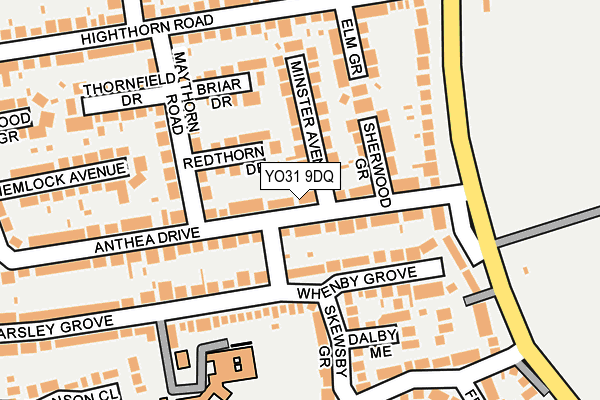 YO31 9DQ map - OS OpenMap – Local (Ordnance Survey)