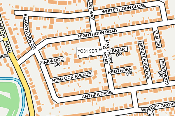 YO31 9DR map - OS OpenMap – Local (Ordnance Survey)