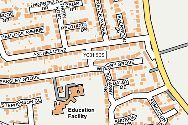 YO31 9DS map - OS OpenMap – Local (Ordnance Survey)