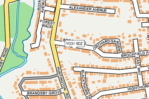 YO31 9DZ map - OS OpenMap – Local (Ordnance Survey)