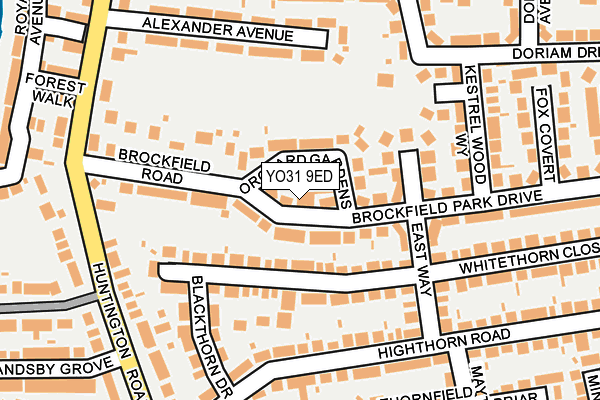 YO31 9ED map - OS OpenMap – Local (Ordnance Survey)