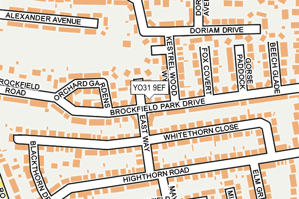 YO31 9EF map - OS OpenMap – Local (Ordnance Survey)