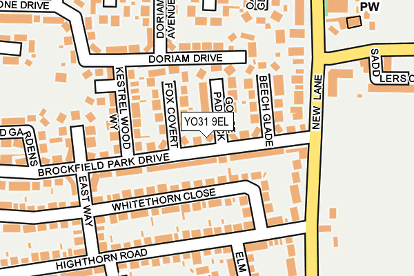 YO31 9EL map - OS OpenMap – Local (Ordnance Survey)