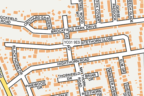 YO31 9ES map - OS OpenMap – Local (Ordnance Survey)