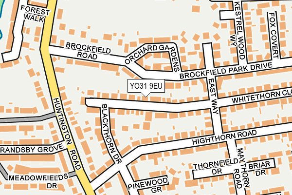 YO31 9EU map - OS OpenMap – Local (Ordnance Survey)