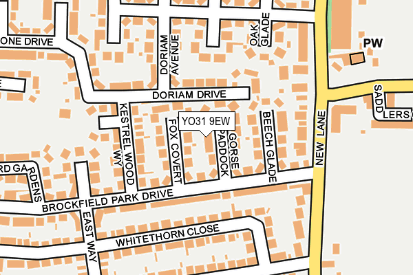 YO31 9EW map - OS OpenMap – Local (Ordnance Survey)