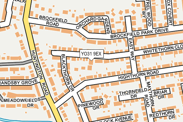 YO31 9EX map - OS OpenMap – Local (Ordnance Survey)