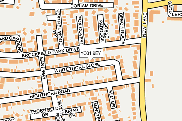 YO31 9EY map - OS OpenMap – Local (Ordnance Survey)